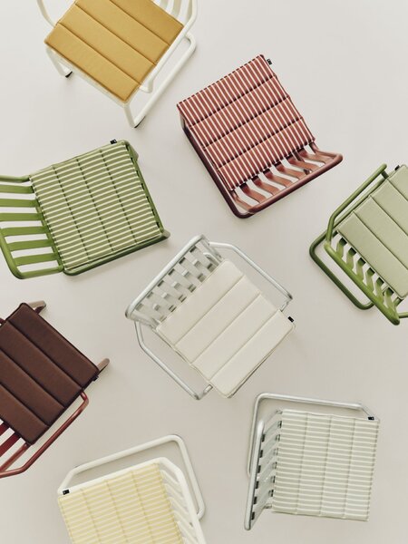 Sedák Terrazza Olive bold stripe 40 × 40 cm