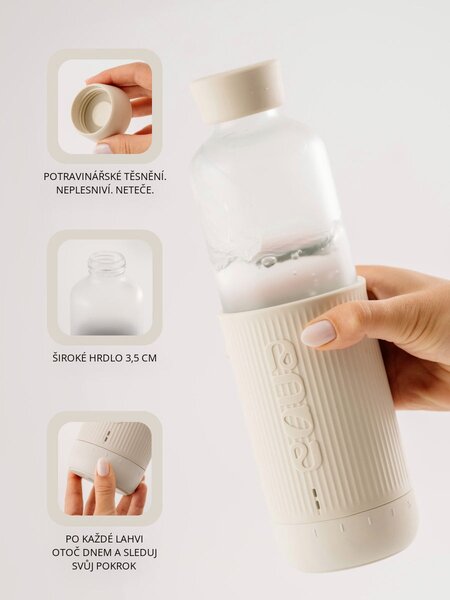 Skleněná lahev EQUA Glow Off White 750 ml