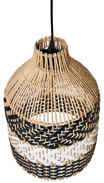 Závěsná lampa TURABO Ratan Černá/Bílá