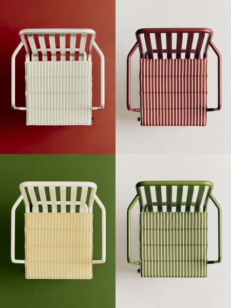 Sedák Terrazza Terracotta bold stripe 40 × 40 cm