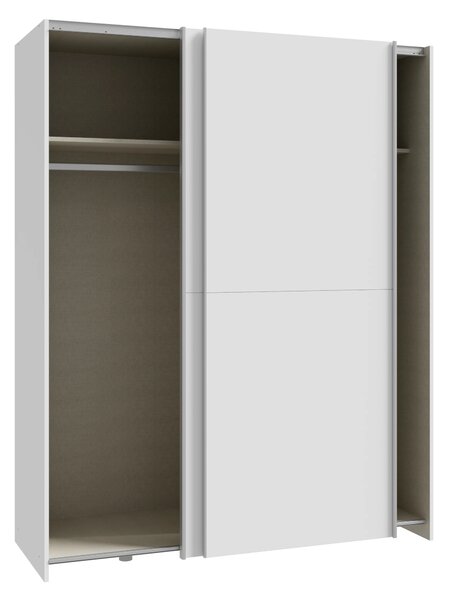 Šatní skříň s posuvnými dveřmi KEBAN 150 cm, bílá