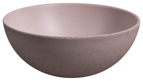 Sapho Sapho, MINOR betonové umyvadlo na desku, průměr 26cm, růžová mat, MR26021
