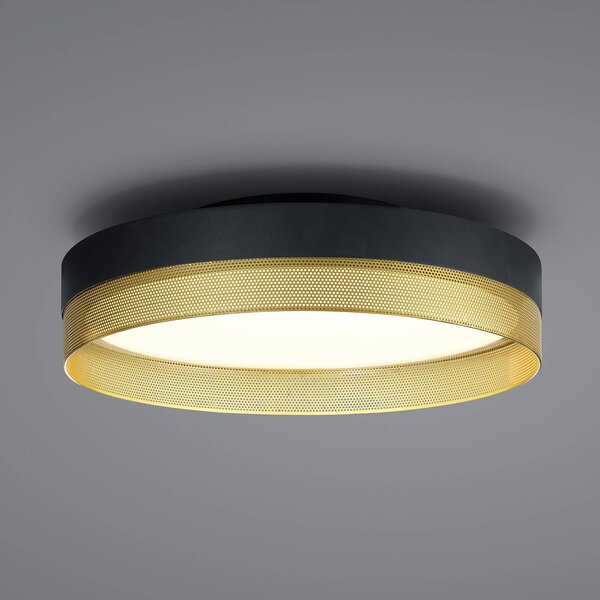 Síťové stropní svítidlo LED, Ø 45 cm, černá/zlatá