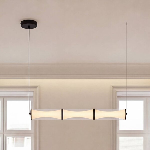 OSRAM LED závěsné světlo Decor Squeeze, černé, 101 cm, sklo, Černá, Obývací pokoj / jídelna, kov, Moderní