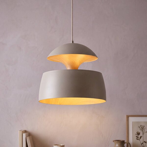 OSRAM Závěsné světlo Decor Hazel, béžové, Ø 40 cm, kov, E27, stmívatelný, Krémová / jantar, Obývací pokoj / jídelna, kov, Moderní