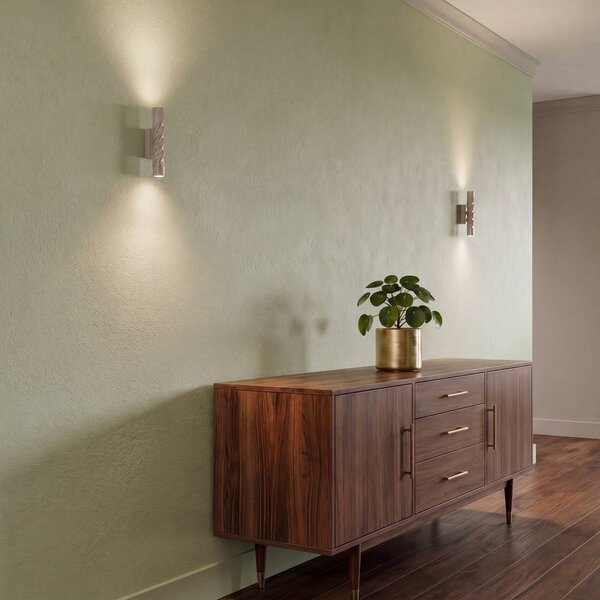 OSRAM nástěnné světlo Decor Twirl, béžová, výška 23 cm, směřující, Krémová / jantar, Obývací pokoj / jídelna, kov, Moderní