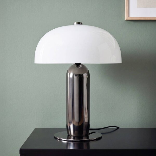 OSRAM Stolní lampa Decor Arc, šedá/bílá, výška 45 cm, E14, stmívatelný, Hliník / šedá / zinek, Obývací pokoj / jídelna, kov, Moderní