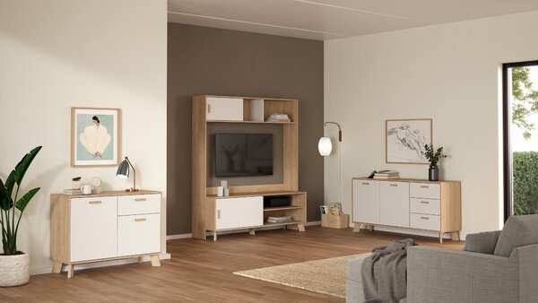 Komoda Ikast 86716 jackson hickory/bílá - Tvilum