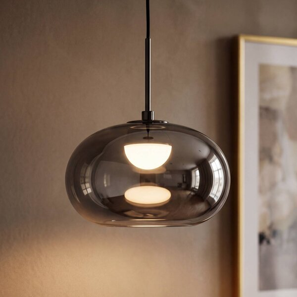 OSRAM Závěsné světlo Decor Satellite, šedá, Ø 20 cm, 1 žárovka,, stmívatelný, Hliník / šedá / zinek, Obývací pokoj / jídelna, Sklo, Moderní