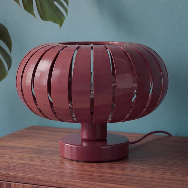 OSRAM Stolní lampa Decor Flora, tmavě červená, Ø 28 cm, E27, Červená, Obývací pokoj / jídelna, kov, Young lifestyle