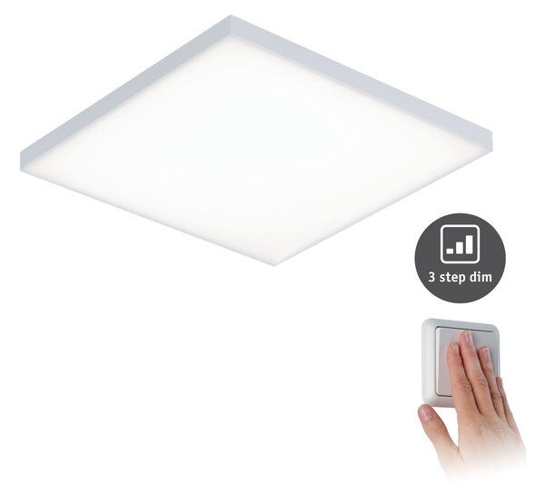 Paulmann 79821 Velora, subtilní stropní LED panel bez rámečku, 16,8W LED 3000K tříkrokové stmívání, 30x30cm