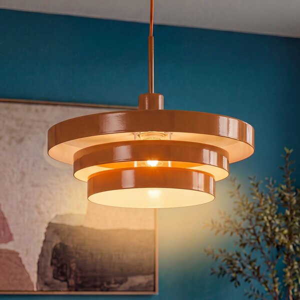 OSRAM Závěsné světlo Decor Layer, oranžové, Ø 40 cm, kovové, stmívatelný, Žlutá / oranžová, Obývací pokoj / jídelna, kov, Moderní