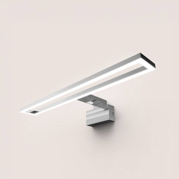 OSRAM LED zrcadlová lampa Orbis Saturn, chromová, šířka 50 cm, IP44, Chrom / stříbro, Koupelna, Plast, Moderní, Nástěnné bodové svítidlo