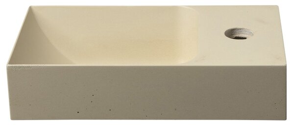 Sapho Sapho, PICCOLINO betonové umyvadlo 30,8x17cm, baterie vpravo, žlutá mat, PK30522