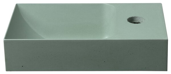 Sapho Sapho, PICCOLINO betonové umyvadlo 30,8x17cm, baterie vpravo, zelená mat, PK30523