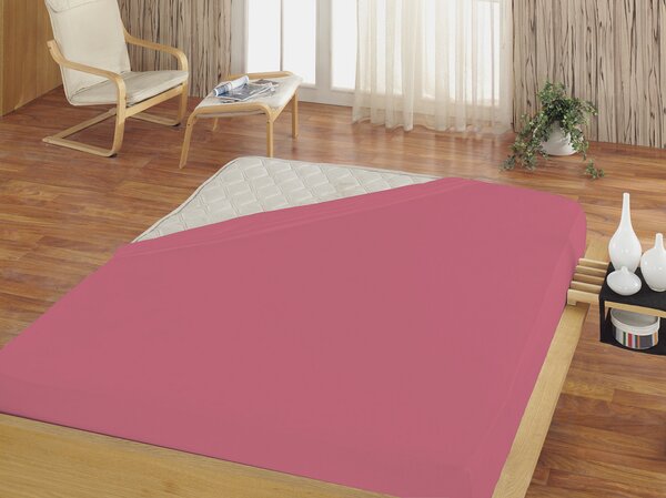 Prostěradlo Tmavě růžové JERSEY PREMIUM Jersey PREMIUM 90-100 x 200-220/30
