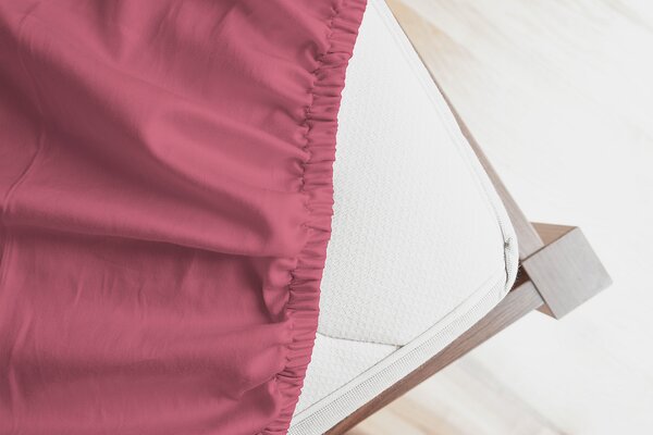 Prostěradlo Tmavě růžové JERSEY PREMIUM Jersey PREMIUM 90-100 x 200-220/30