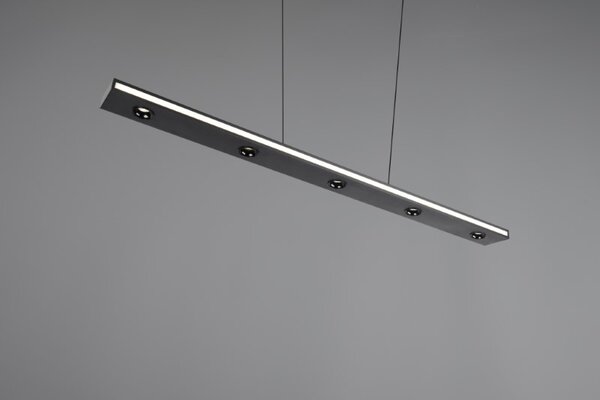 TRIO 353010132 GRAHAM závěsné svítidlo SMD LED 7x4,5W/480lm, 10W/920lm 2300+3000+4000K černá matná