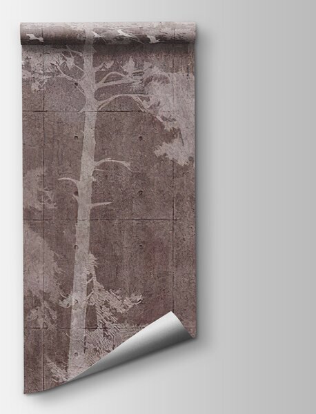 Fototapeta Skupina stromů s letícími ptáky, Lesní fototapety, Populární fototapety - Tapeko.co.cz