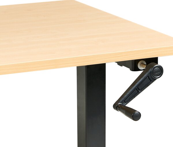 Manuálně výškově nastavitelný pracovní stůl DESTINES Černá/Světle hnědá 120 cm 72 cm