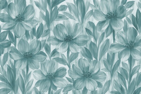 Fototapeta Jemné květy v klidných odstínech, Designové fototapety na zeď, Populární fototapety - Tapeko.co.cz
