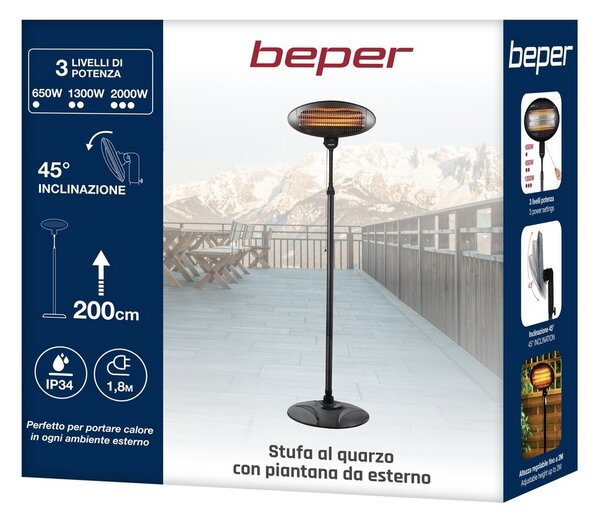 Beper P203PAN002 venkovní ohřívač se stojanem