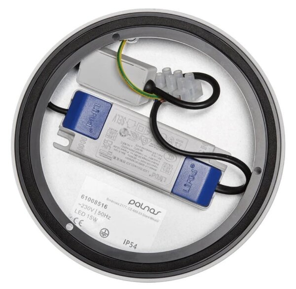 Stropní LED svítidlo MIKRA, Ø 150 mm, IP54 Barva: Černá, Stmívání, řízení: ON/OFF (bez stmívání)