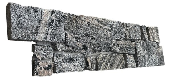 Kamenný obklad, kvarcit světle šedý, 15x60 cm