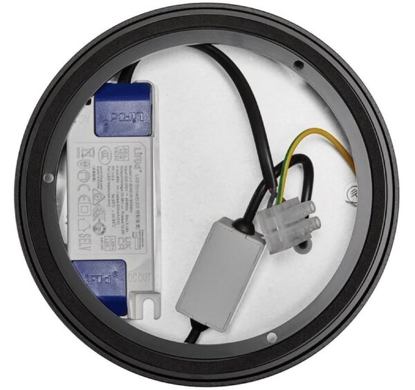 Stropní LED svítidlo MIKRA, Ø 150 mm, IP54 Barva: Černá, Stmívání, řízení: ON/OFF (bez stmívání)