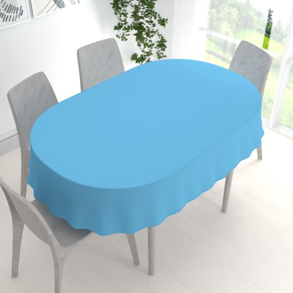 Biante Dekorační oválný ubrus Rongo RG-065 Světle modrý 120x160 cm