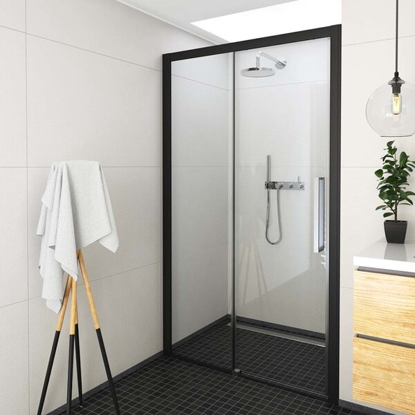 Sprchové dveře 130x205 cm levá Roth Exclusive Line černá matná 564-130000L-05-02
