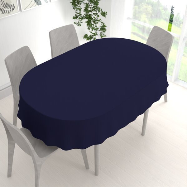 Biante Dekorační oválný ubrus Rongo RG-079 Námořnická modrá 50x100 cm