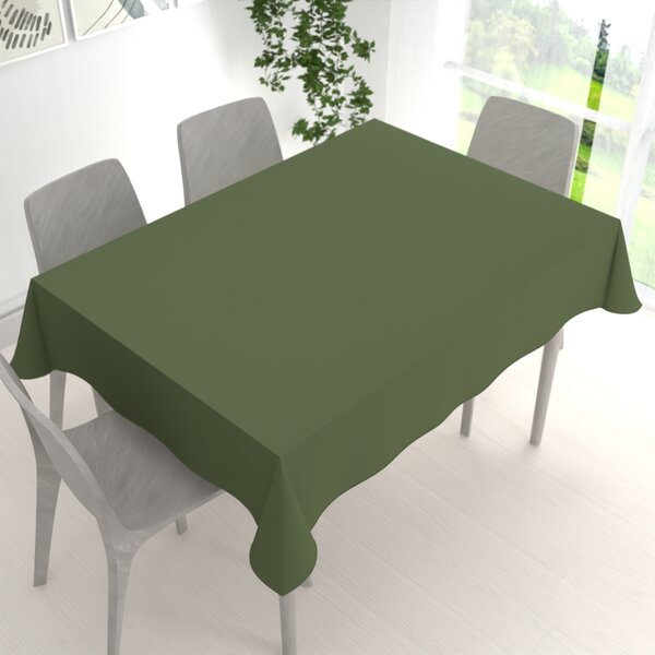 Biante Dekorační obdélníkový ubrus Rongo RG-081 Tmavý olivově zelený 50x100 cm