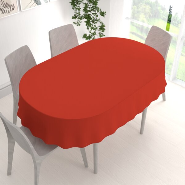 Biante Dekorační oválný ubrus Rongo RG-088 Cihlově červený 50x100 cm