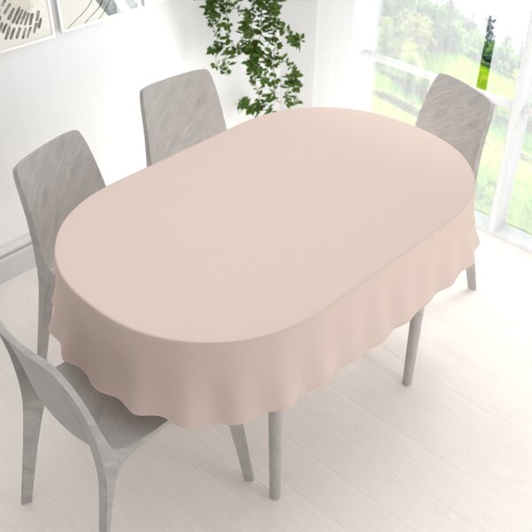 Biante Dekorační oválný ubrus Rongo RG-089 Světle béžový 50x100 cm