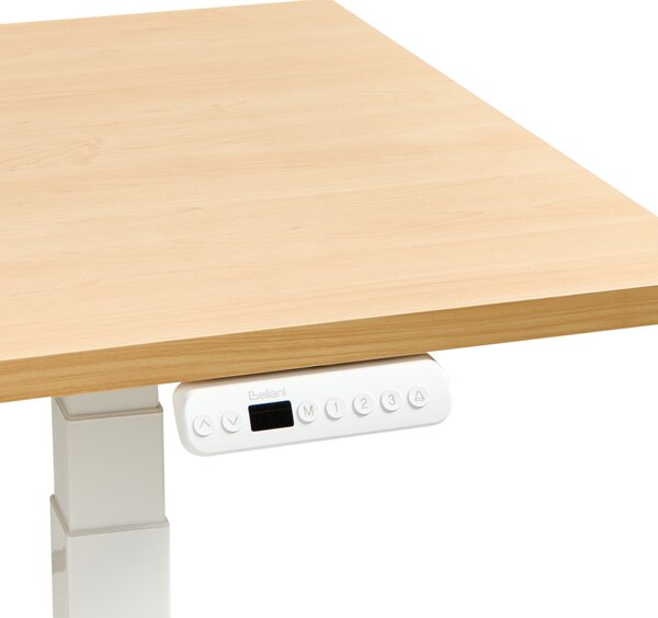 Elektricky výškově nastavitelný pracovní stůl DESTINES Světle hnědá/Bílá 180 cm 72 cm