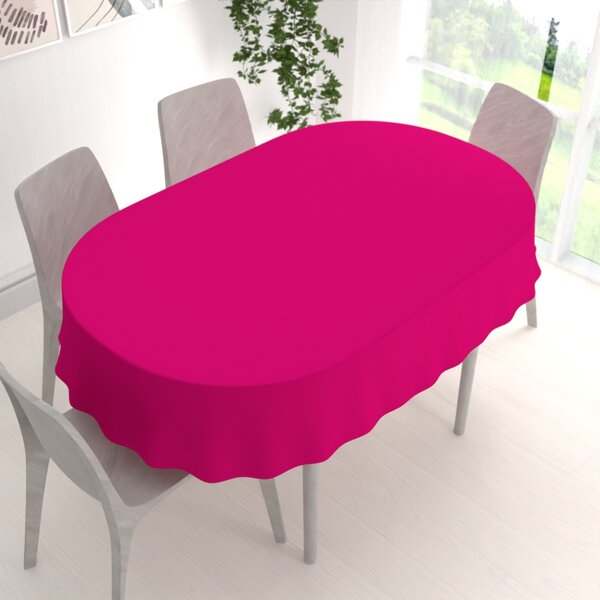 Biante Dekorační oválný ubrus Rongo RG-096 Fuchsiový 50x100 cm