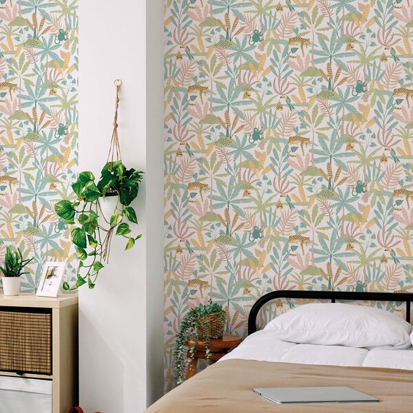 Dětská vliesová tapeta na zeď, zelená, džungle, 286-4, Enzo, ICH Wallcoverings