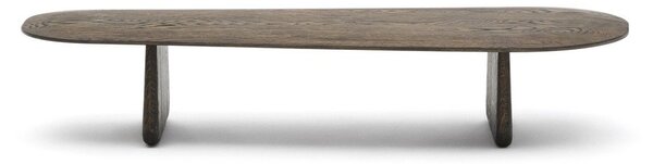 Tmavě hnědý konferenční stolek z dubového dřeva 64x146 cm Pirita – Kave Home