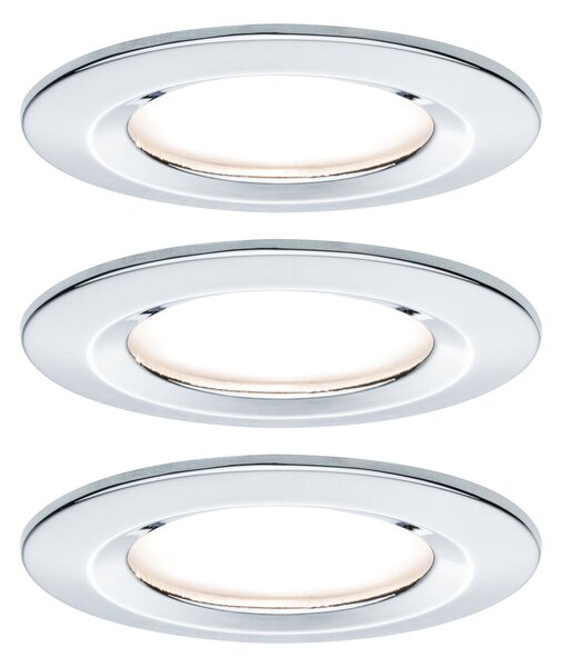 PAULMANN Vestavné svítidlo LED Nova kruhové 3x6,5W GU10 chrom nevýklopné 934.45 P 93445
