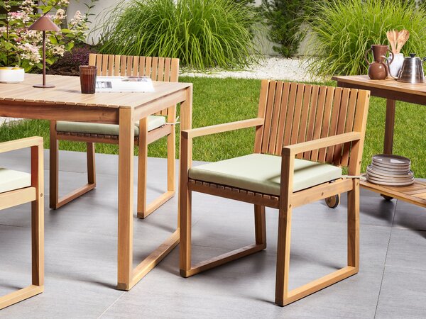 Polštář na zahradní židli SASSARI PREMIUM 46 x 46 cm Světle zelená
