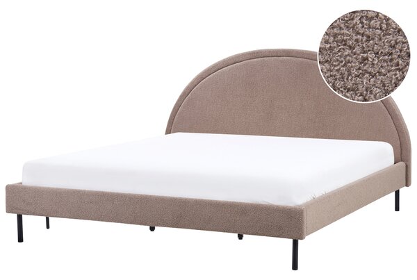 Postel Buklé MARGUT 180 x 200 cm Taupe