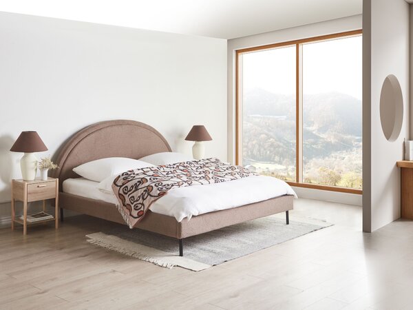 Postel Buklé MARGUT 180 x 200 cm Taupe