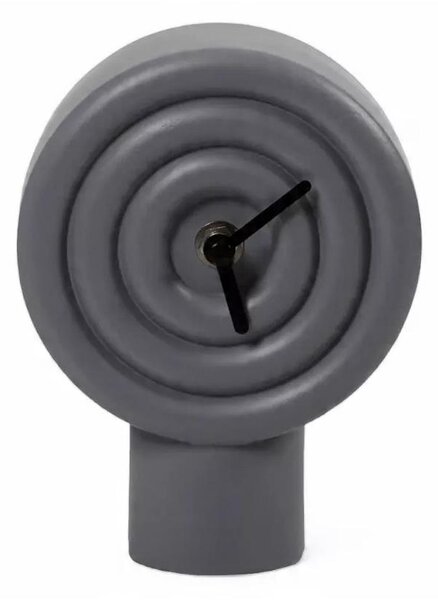 Stolní keramické hodiny 16 cm 1xAA šedá