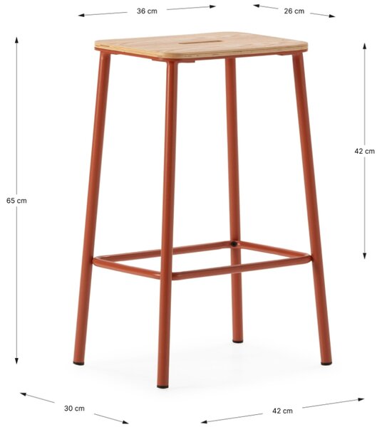 -25 % Dny MOMENTI– Marckeric Dřevěná barová židle Abba 65 cm