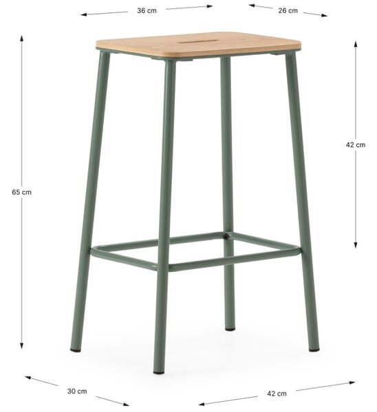 -25 % Dny MOMENTI– Marckeric Dřevěná barová židle Abba 65 cm