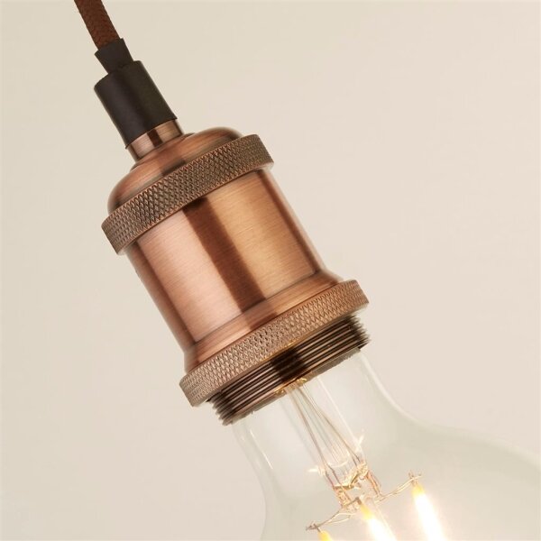 Searchlight 7461CU - Lustr na lanku SUSPENSION 1xE27/60W/230V měděná