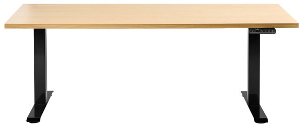 Elektricky výškově nastavitelný pracovní stůl DESTINES Černá/Světle hnědá 160 cm 72 cm