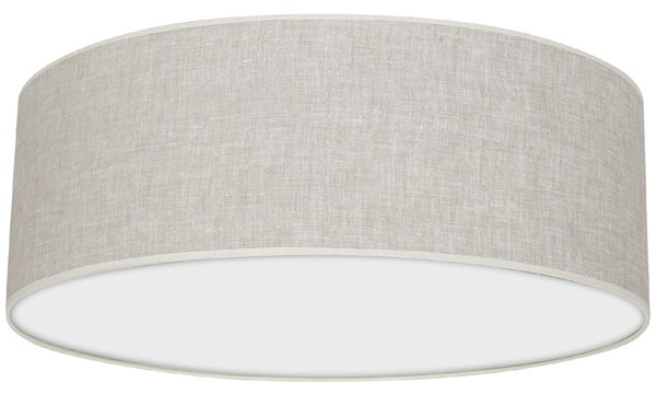Stropní svítidlo Lino Round, 1x lněné stínítko, (bílé plexisklo), (fi 50cm)