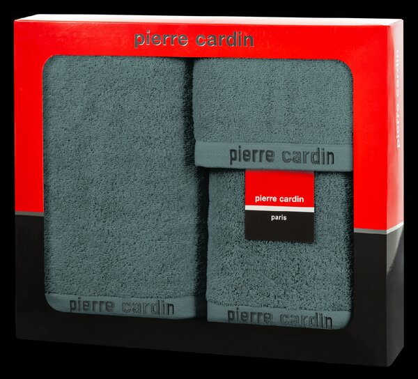 FROTÉ RUČNÍK PIERRE CARDIN EVI SADA 30X50 CM, 50X90 CM, 70X140 CM TMAVĚMĚTOVÁ